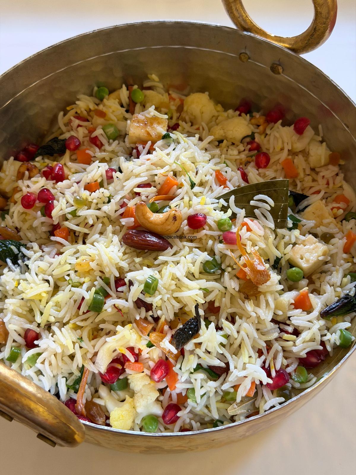 Restaurant Style Navratna Pulao - myspicetrunk